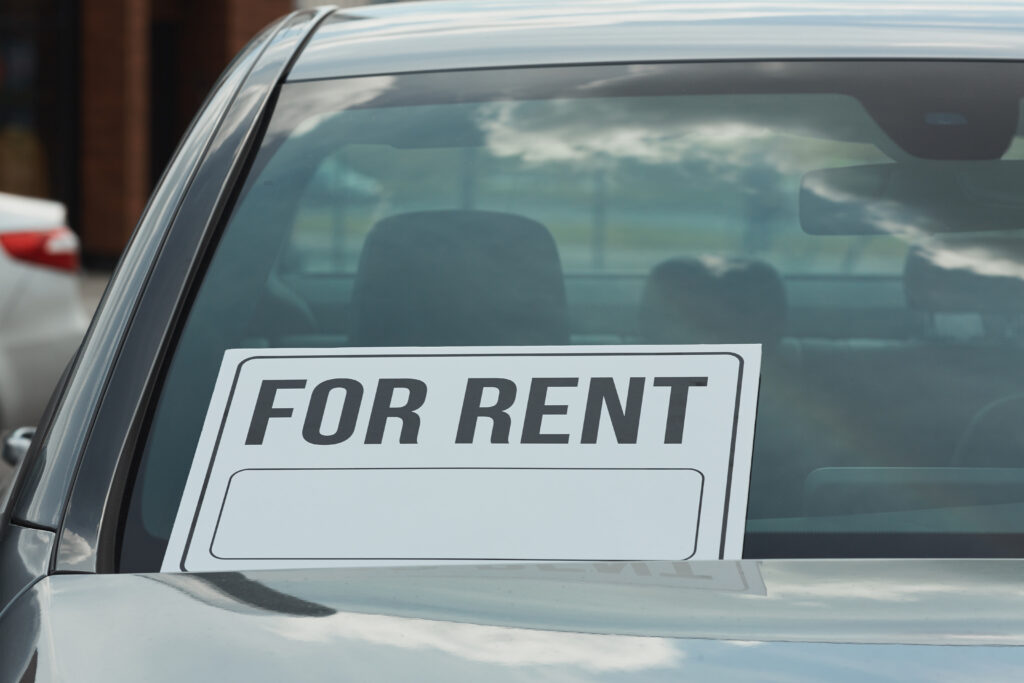 The car is for rent